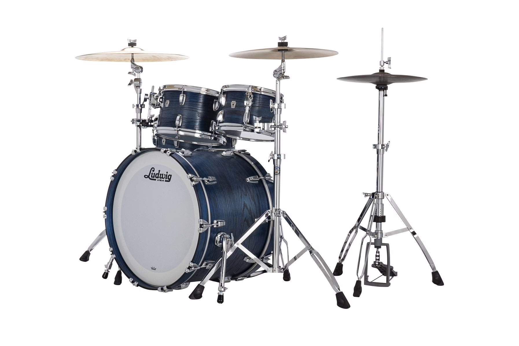 L7462AXK3WC_Ludwig_Classic Oak_Studio_Blue Burst_Without Snare Drum_002