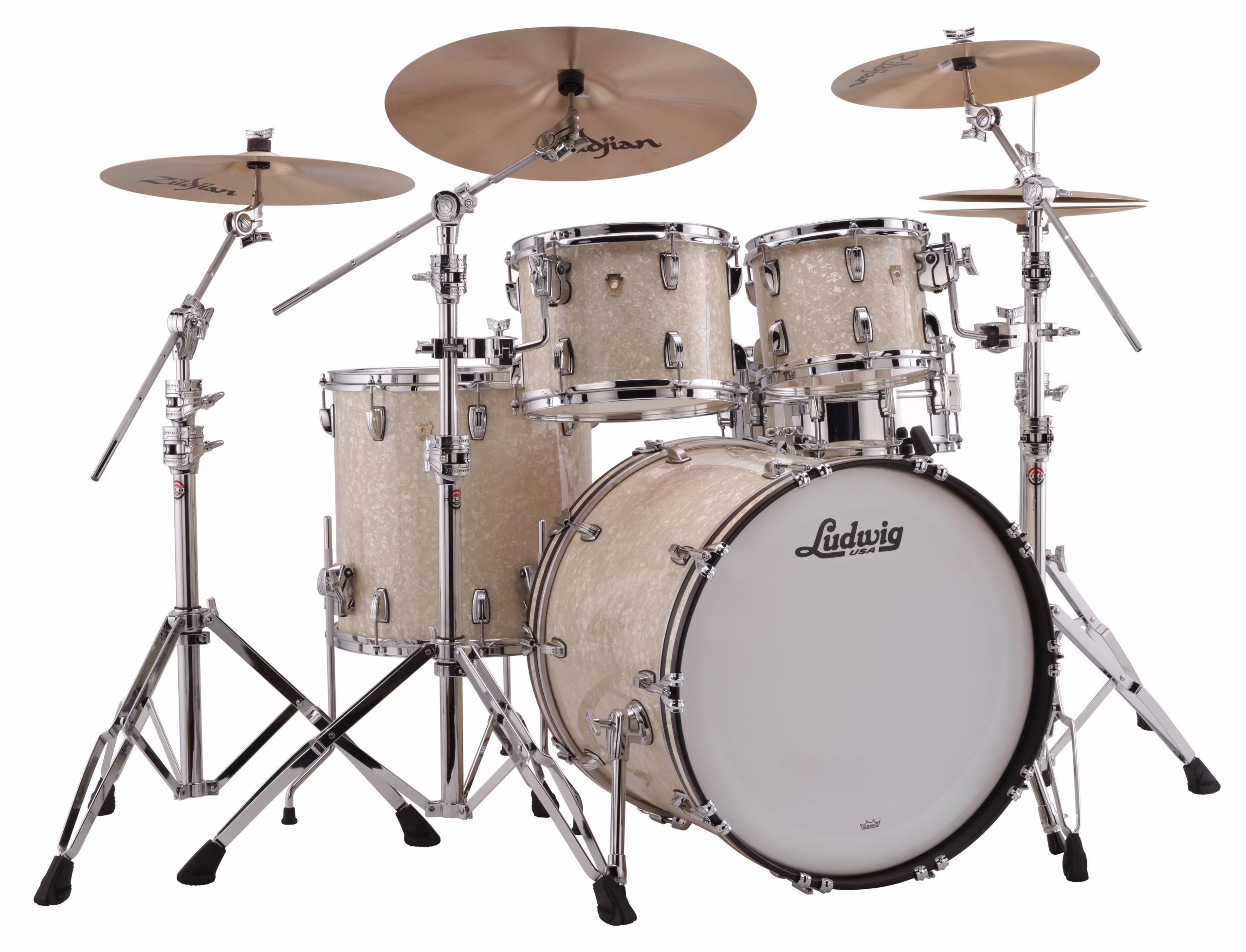 L88204AXNM Classic Maple Mod Vintage White Marine Pearl- L side