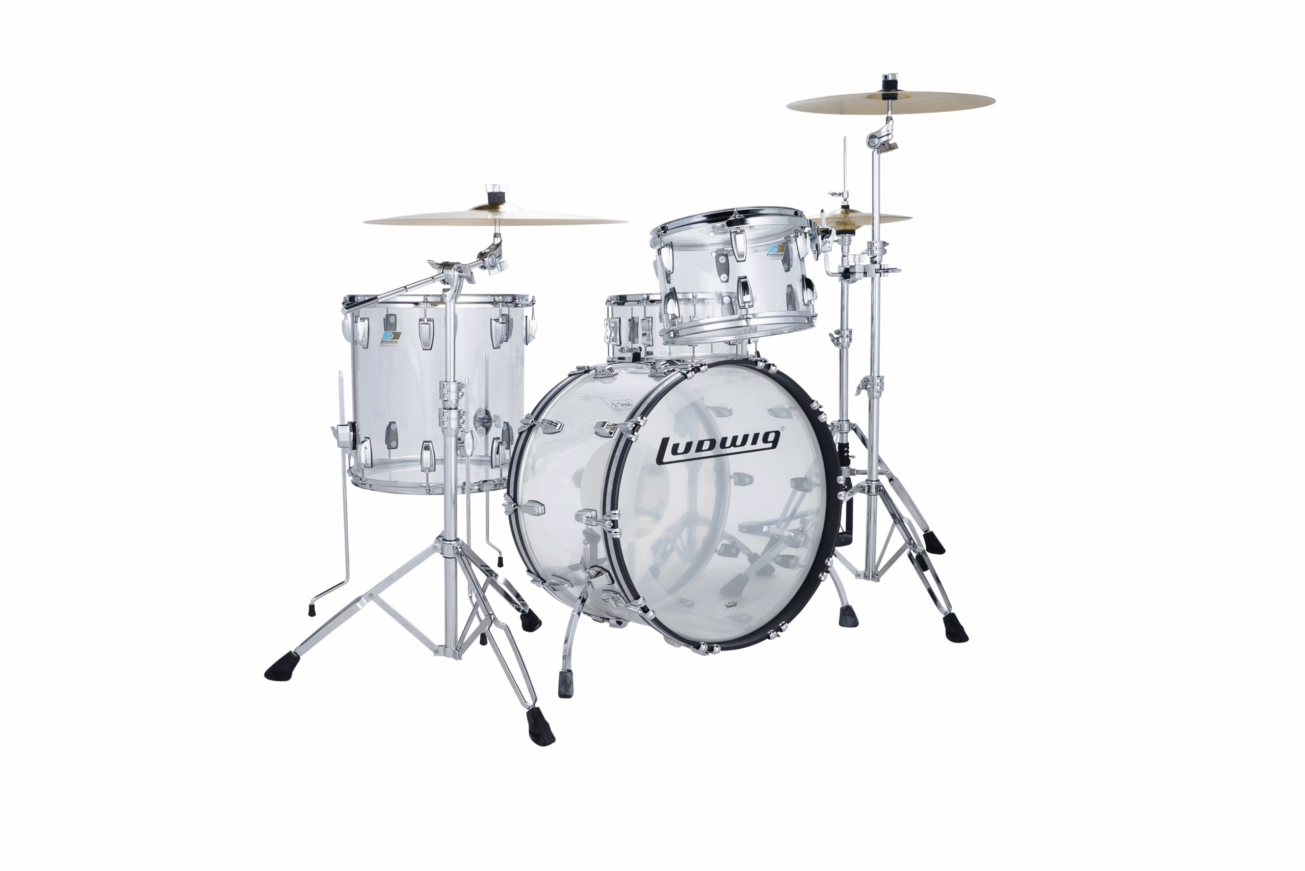 L94233LX38WC Ludwig 22 Vistalite 3 Piece Fab Kit Clear_1
