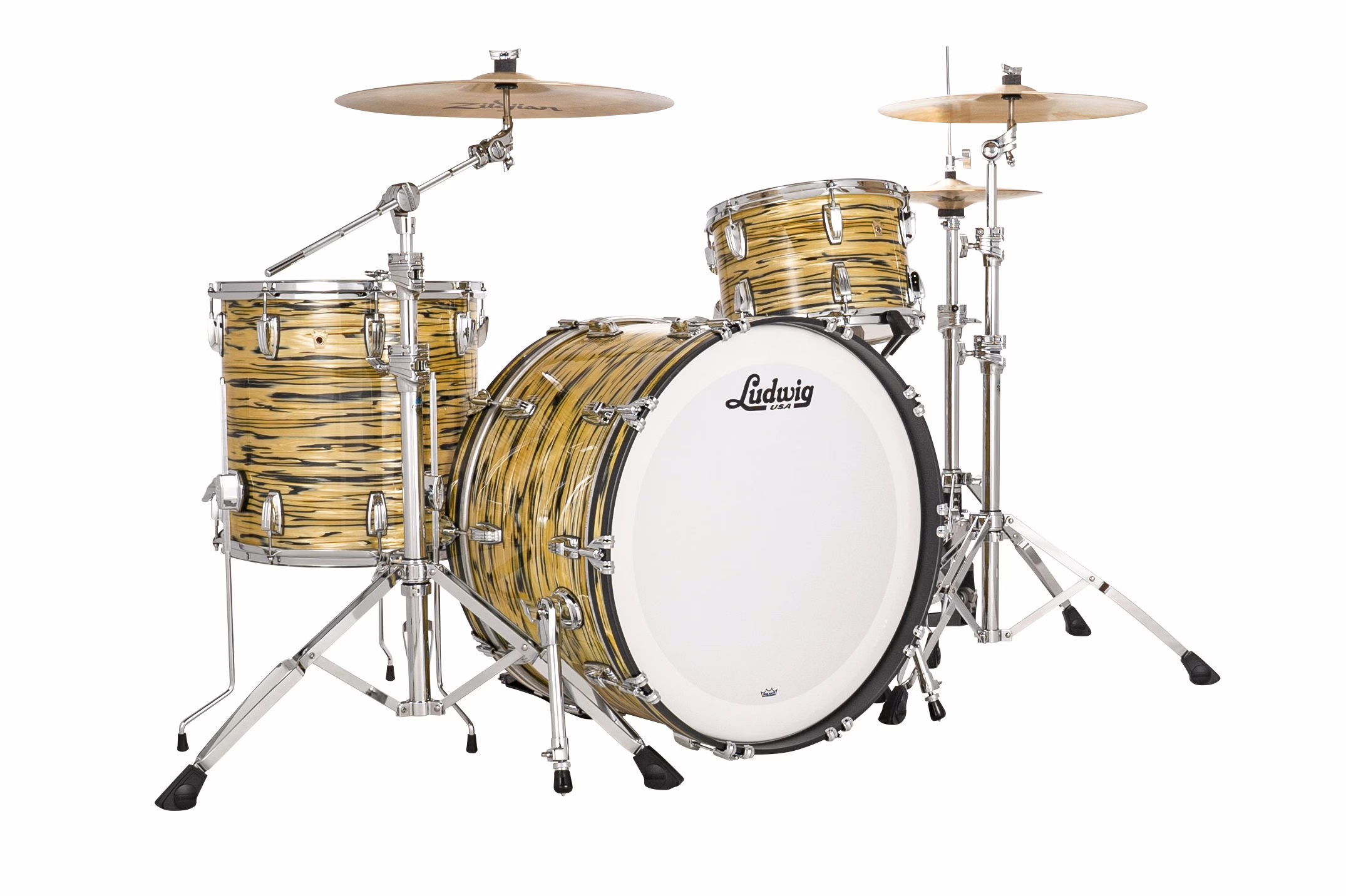 LLC54433LXA2_Ludwig_Legacy Mahogany_Lemon Oyster_Pro Beat_A without snare