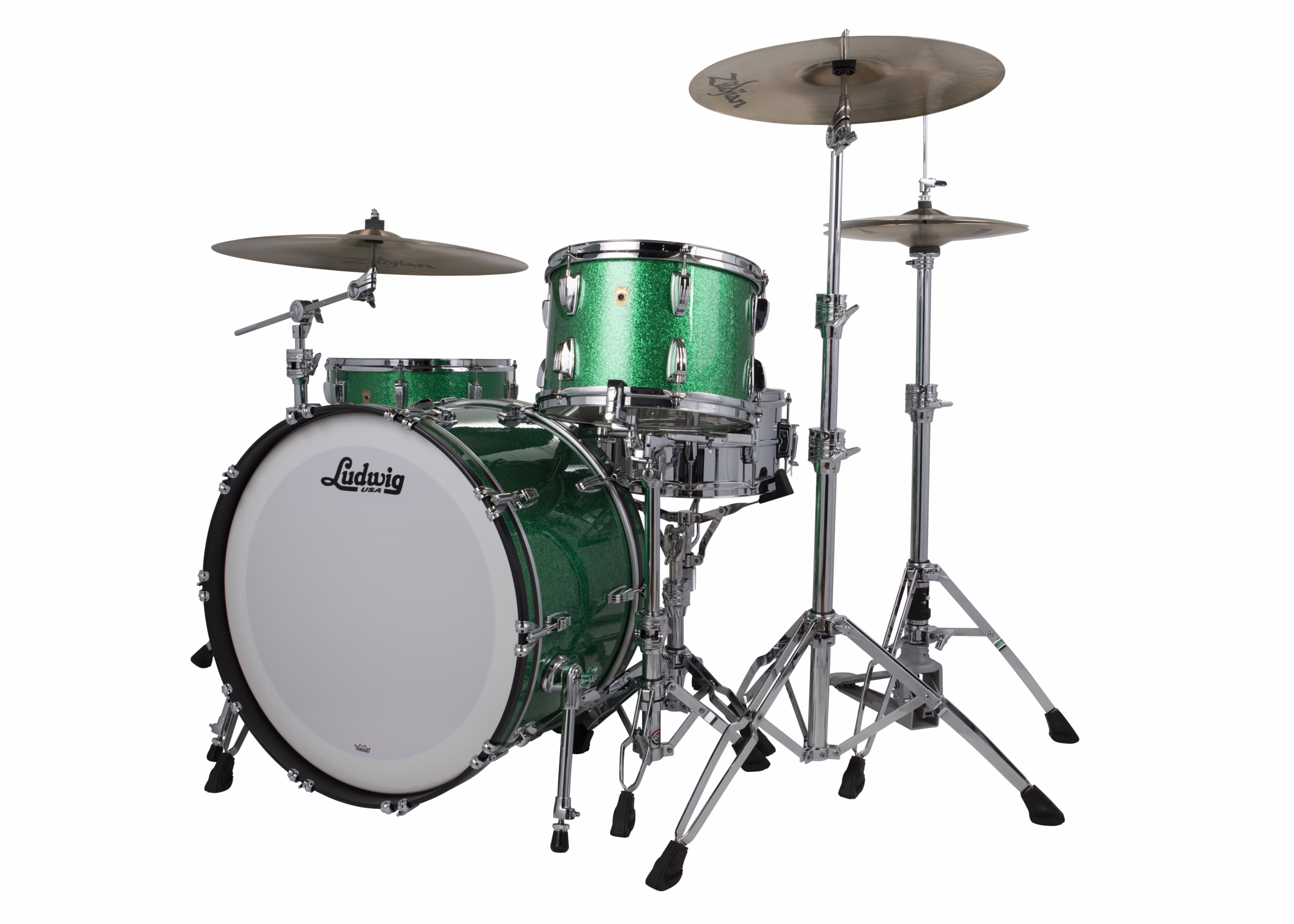 Ludwig Legacy Mahogany Pro Beat Green Sparkle LLC54433LX54_B.psd